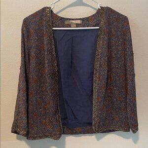 LOFT Blue Floral Jacket
